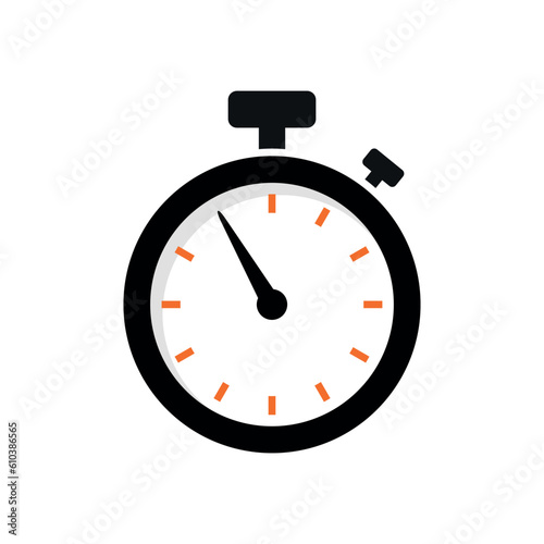 Trendy Simple Stopwatch Icon Vector Illustration Template