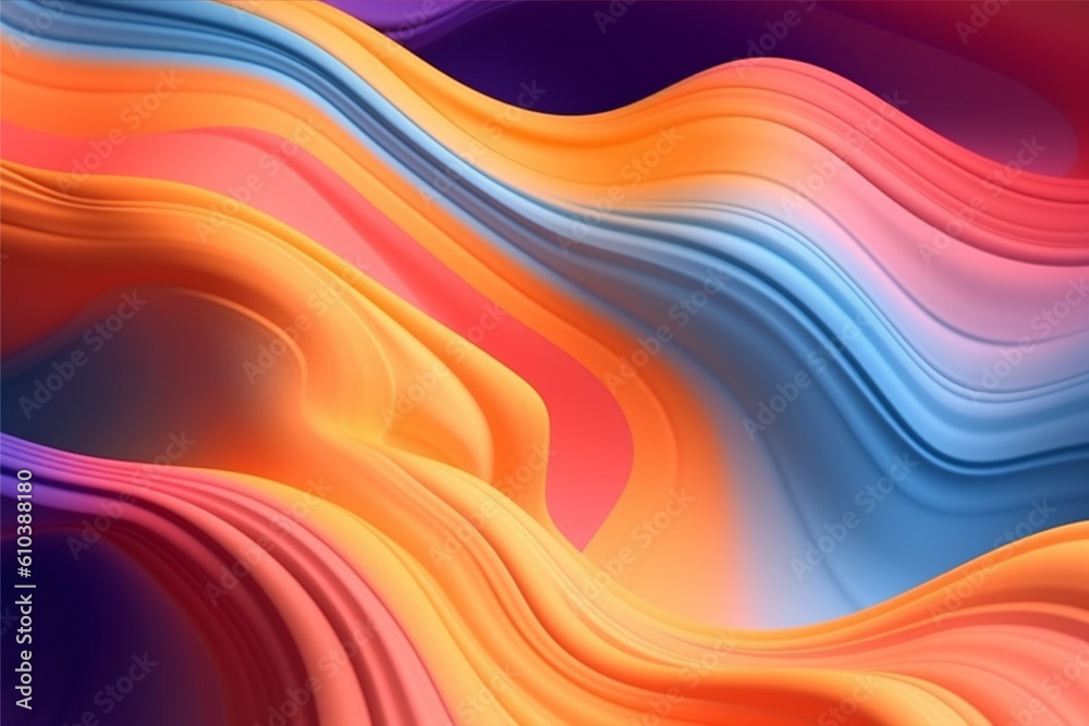 Abstract colorful wave background, generative ai Abstract colorful wave background, generative ai
