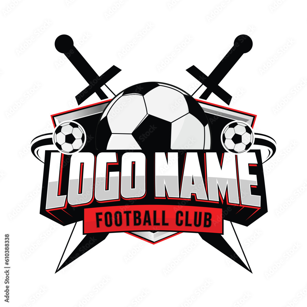 Soccer Logo or Football Club Sign Badge on white background Soccer Logo or Football Club Sign Badge on white background