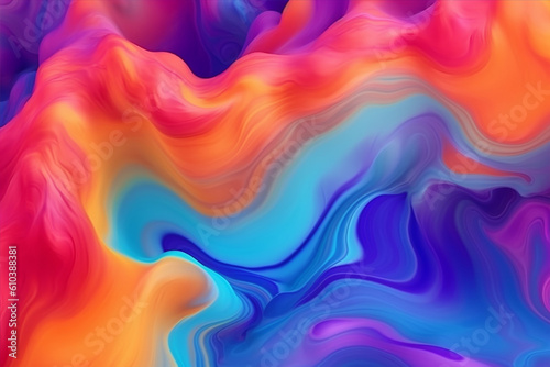  Abstract colorful wave background  generative ai