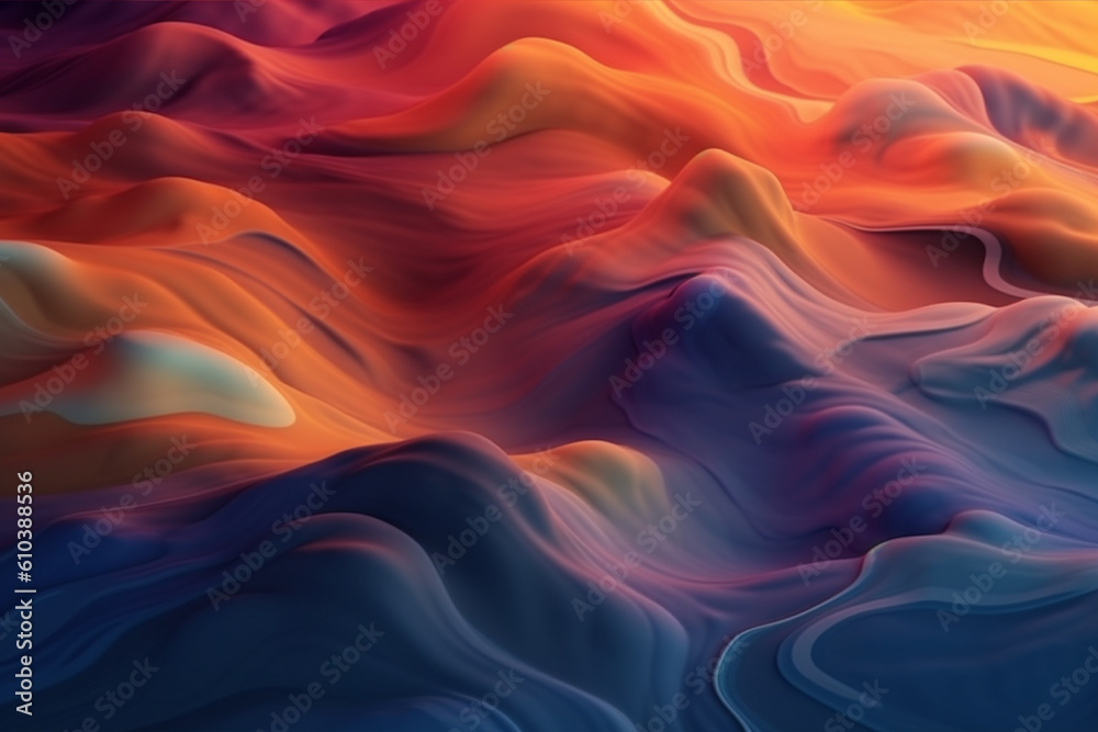 Abstract colorful wave background, generative ai Abstract colorful wave background, generative ai