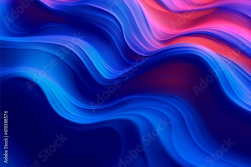 Abstract colorful wave background  generative ai