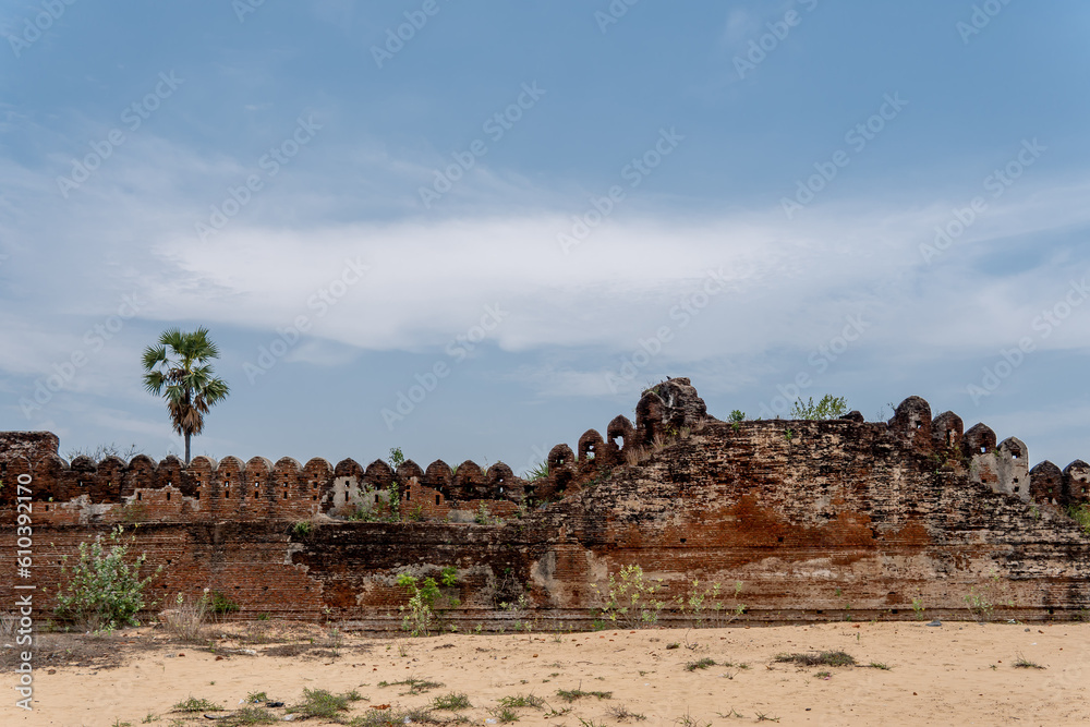 Alamparai Fort, nestled on the scenic Coromandel Coast, stands as a weathered sentinel of history, its ancient walls echoing tales of maritime trade and colonial conquest.