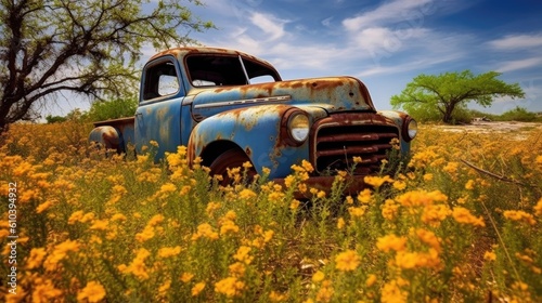 old car in the field