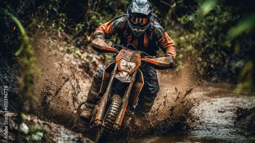 Unleashing power and skill, the dirt bike racer leaves a trail of excitement © Omkar