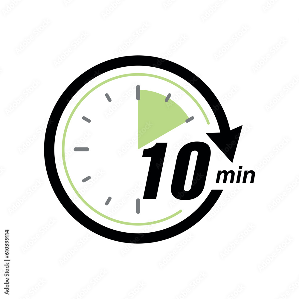 Stopwatch Counting Down to Minutes with Arrow Stopwatch Counting Down to Minutes with Arrow