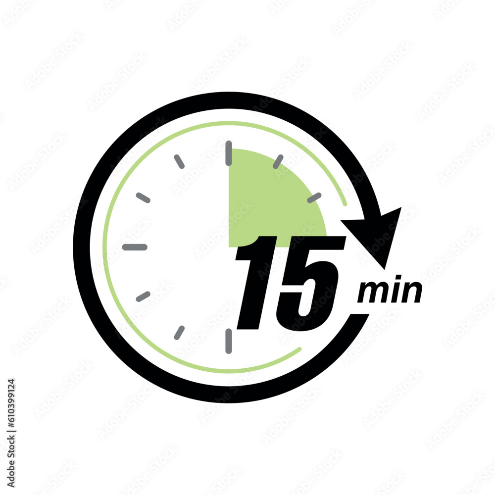 Stopwatch Counting Down to Minutes with Arrow Stopwatch Counting Down to Minutes with Arrow