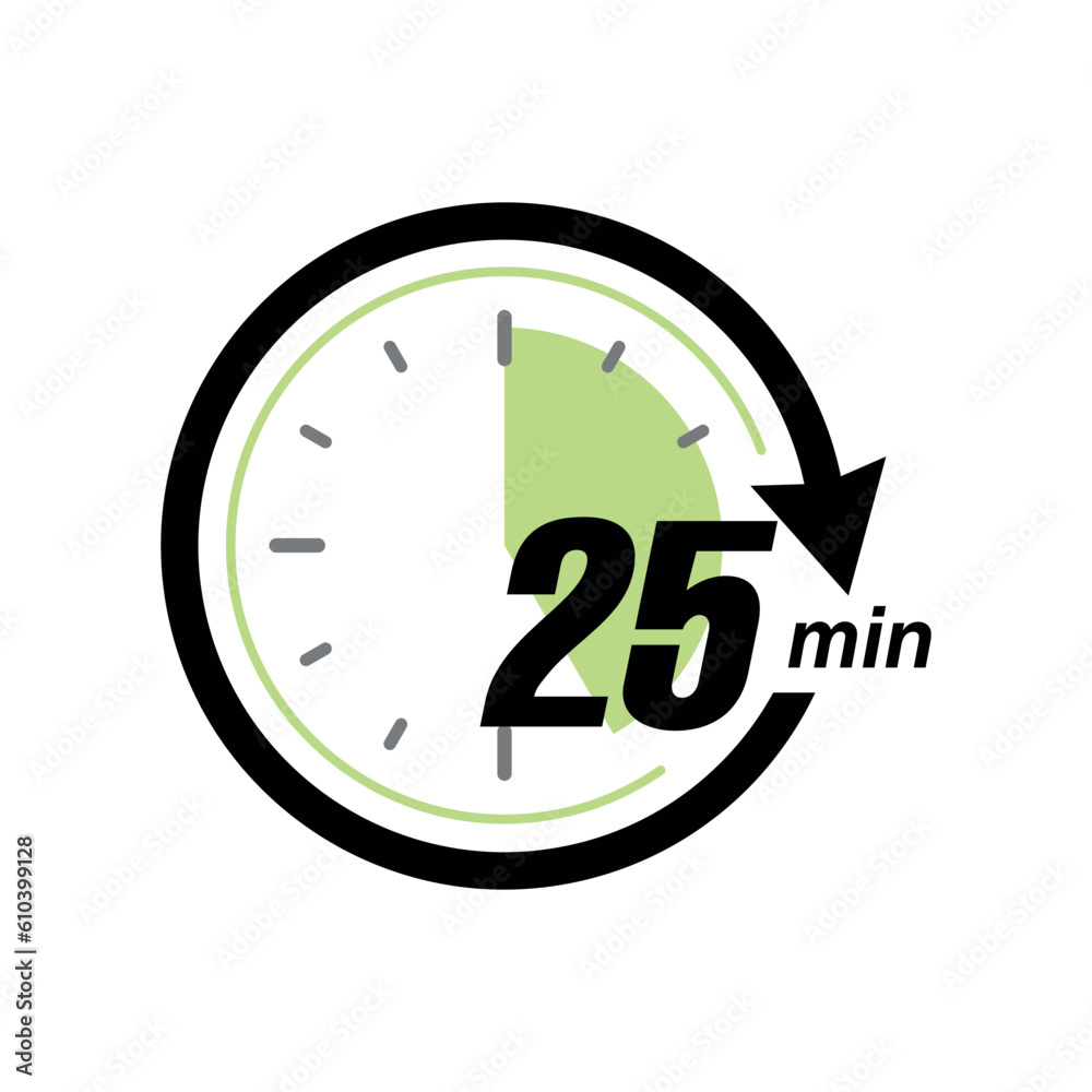 Stopwatch Counting Down to Minutes with Arrow Stopwatch Counting Down to Minutes with Arrow
