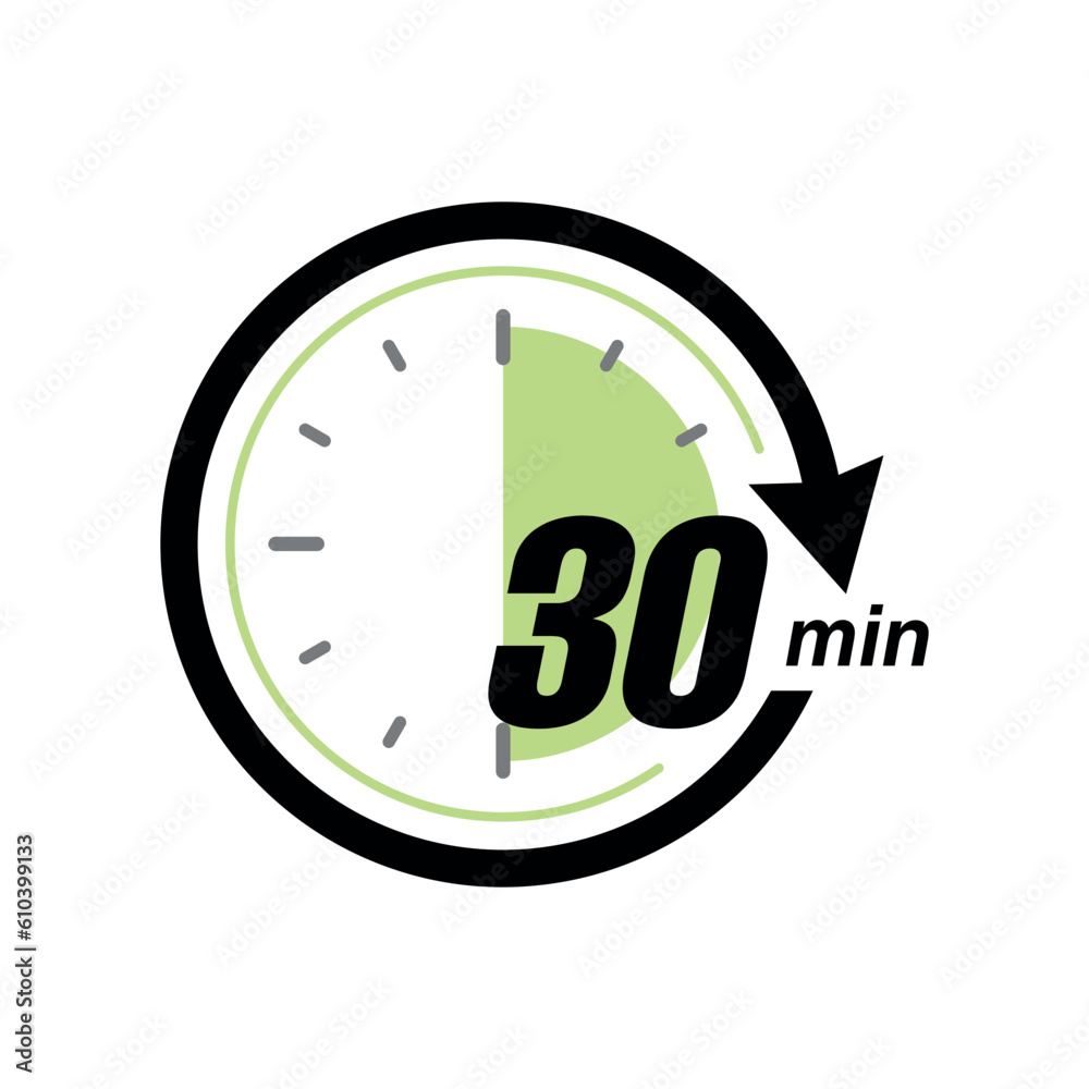 Stopwatch Counting Down to Minutes with Arrow Stopwatch Counting Down to Minutes with Arrow