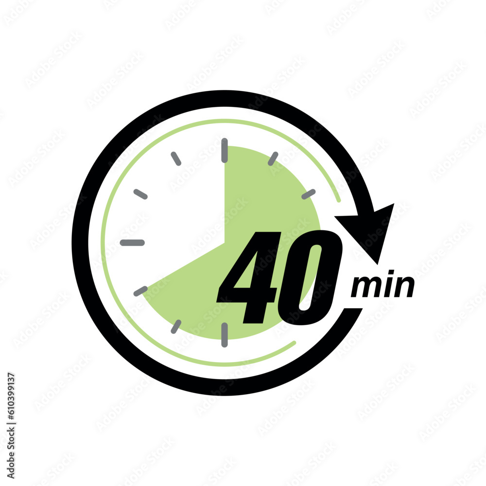 Stopwatch Counting Down to Minutes with Arrow Stopwatch Counting Down to Minutes with Arrow