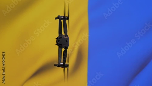 vertical video close-up military drone Ukraine war photo