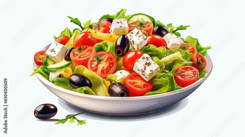 salad with feta cheese and olives salad with feta cheese and olives