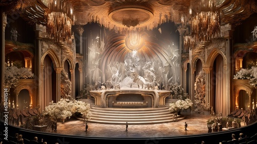 Theater Stage Adorned with Unrivaled Opulence