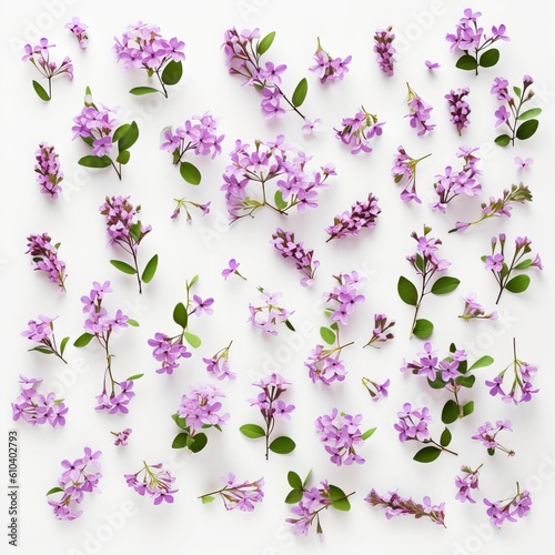 A Beautiful Set of Small Purple Lilac Flowers © Jardel Bassi