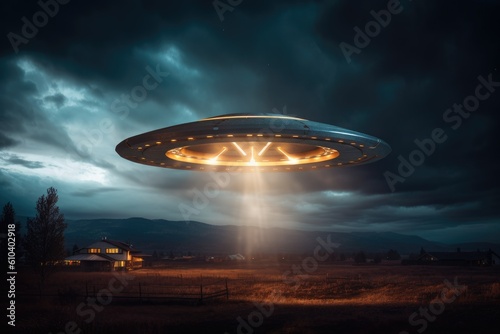 Eerie Night Sight of a Floating UFO