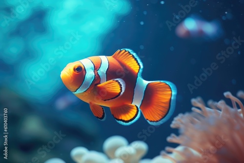 clown fish swimming in the sea