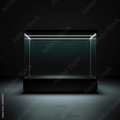Transparent glass display case