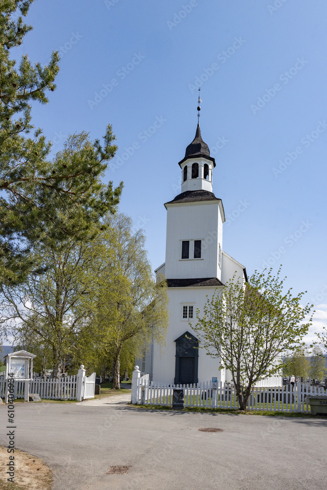 Tynset  white church,Tynset is a municipality in Østerdalen in Innlandet county.,Norway