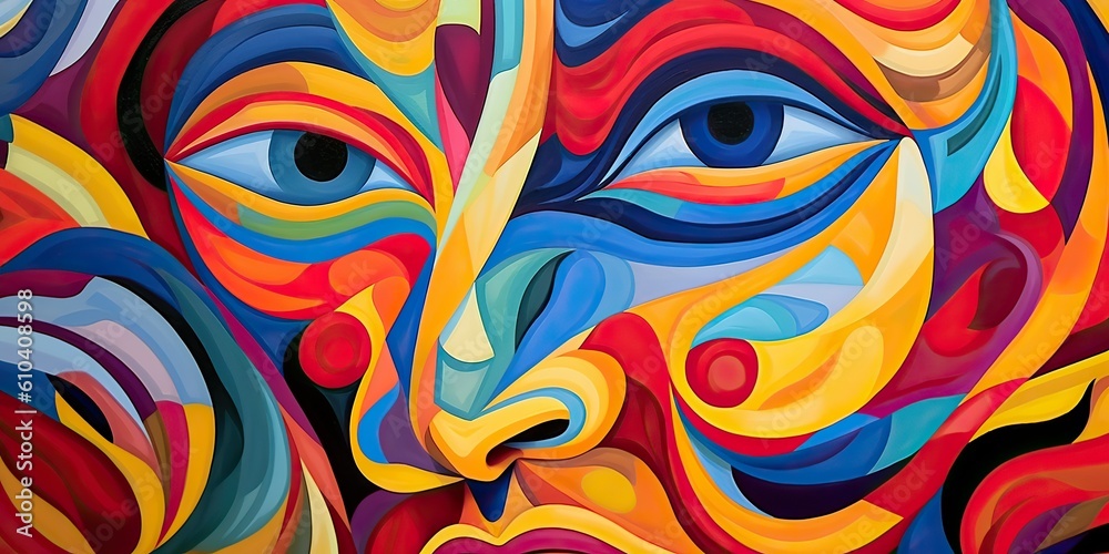 AI Generated. AI Generative. Graphic Illustration draw ink sketch canvas pattern with geometric abstract woman lady face head. Graphic Art AI Generated. AI Generative. Graphic Illustration draw ink sketch canvas pattern with geometric abstract woman lady face head. Graphic Art