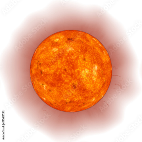 Sun solar system star isolated astronomic illustration