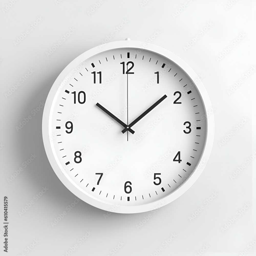 clock isolated on white Generative AI clock isolated on white Generative AI