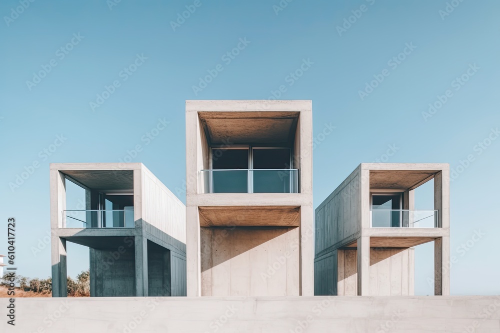 form of minimal contemporary geometric architecture. Generative AI