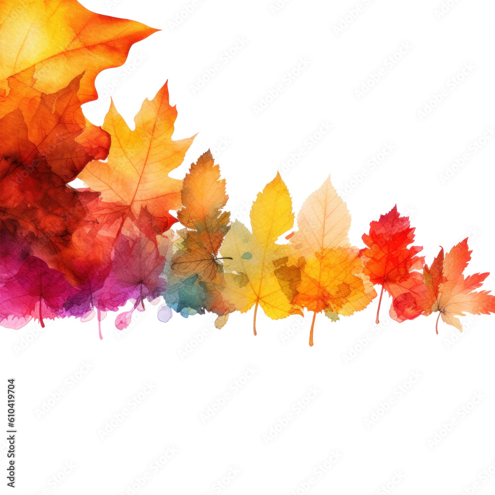 Autumn leaves frame. Illustration AI Generative. Autumn leaves frame. Illustration AI Generative.