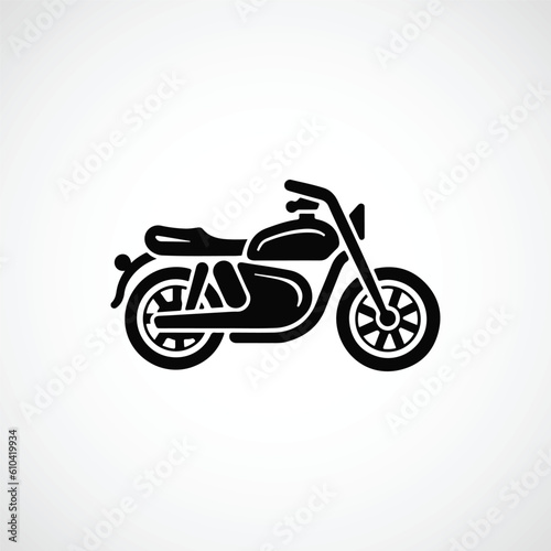 Motorcycle icon design, vintage flat vector illustration