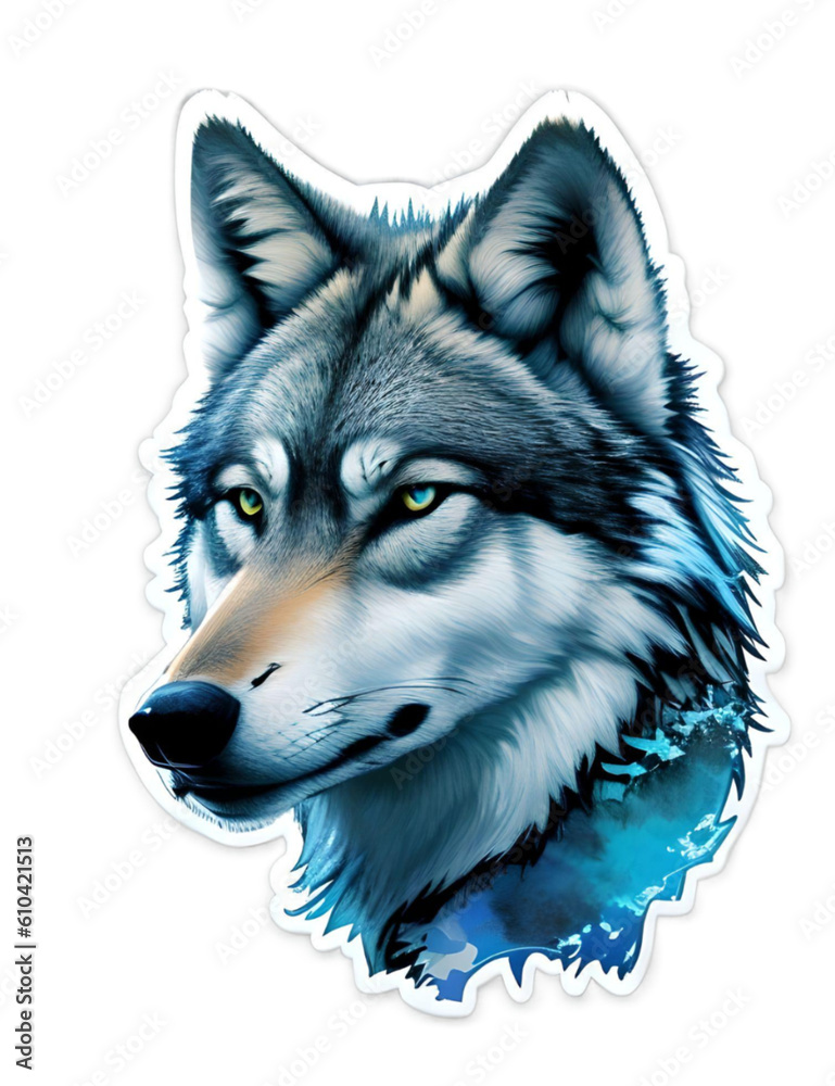 Naklejka premium Blueish Husky