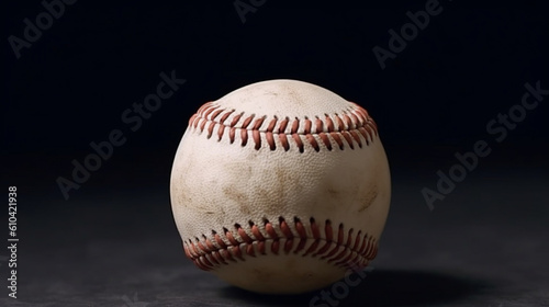 Close up with a baseball srike Generative AI