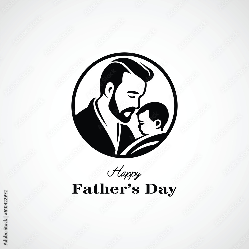 Happy father's day vector design father and son icon happy father's day Happy father's day vector design father and son icon happy father's day