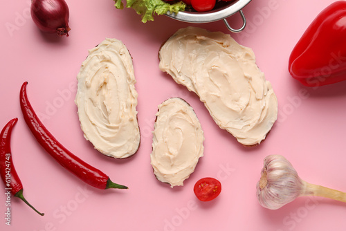 Tasty sandwiches with cream...
