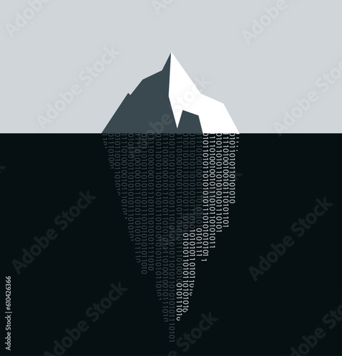 Surface web, deep web and dark web illustration 