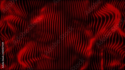 Looped animation. Abstract colorful wavy background in bright neon red and colors. Modern colorful wallpaper. 3d rendering 4k loop