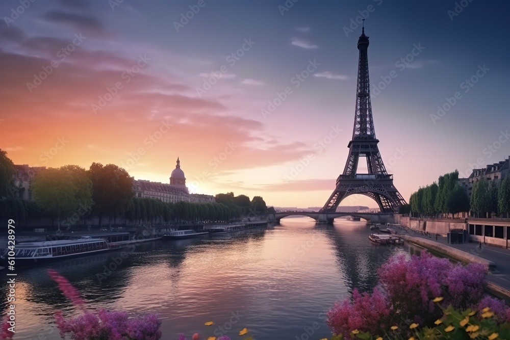 Obraz premium paris retro vintage style , generative artificial intelligence