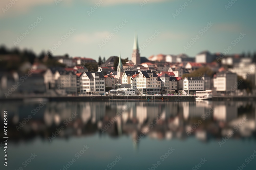 Obraz premium stavanger skyline, generative artificial intelligence 