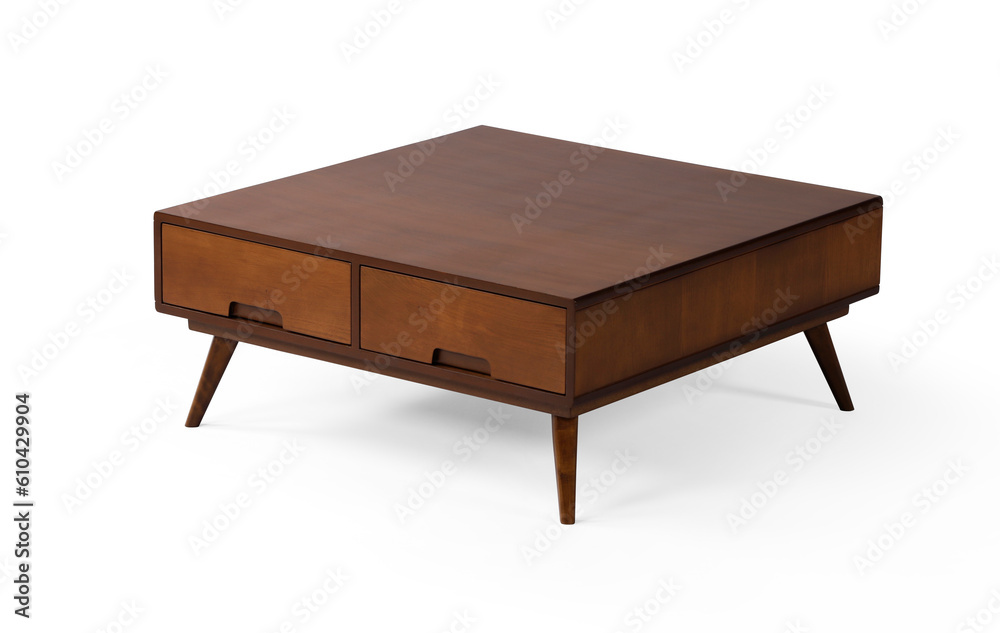 coffee table isolated white background . wooden coffee table isolated white background . wooden