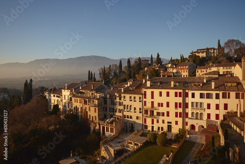 View of the old town of Asolo at sunset © Nick