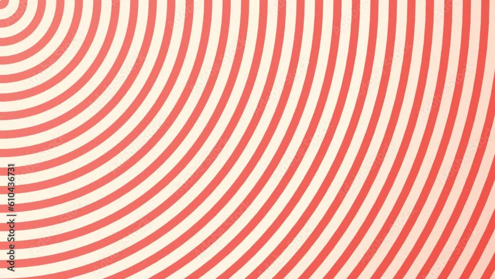 abstract red and white animated circle stripes, radio waves concept, loopable abstract red and white animated circle stripes, radio waves concept, loopable