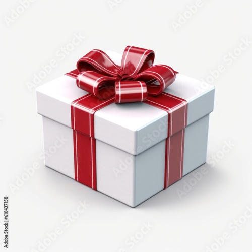 Gift box isolated. Illustration AI Generative.
