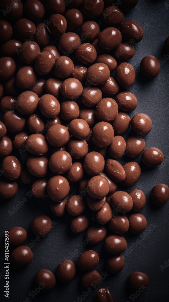 Sweet Chocolate-Covered Nuts Candy Photorealistic Vertical Background. Sweet Dessert From Confectionery. Ai Generated Lifelike Background with Delicious Flavory Chocolate-Covered Nuts Generative AI Sweet Chocolate-Covered Nuts Candy Photorealistic Vertical Background. Sweet Dessert From Confectionery. Ai Generated Lifelike Background with Delicious Flavory Chocolate-Covered Nuts Generative AI