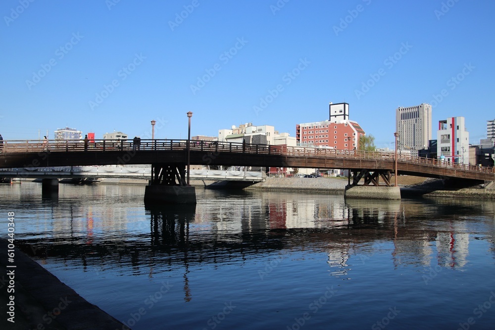 北九州市小倉北区の紫川と常盤橋