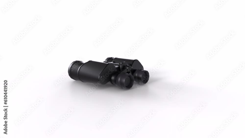Binoculars Isolated On White Background Looping Binoculars Isolated On White Background Looping