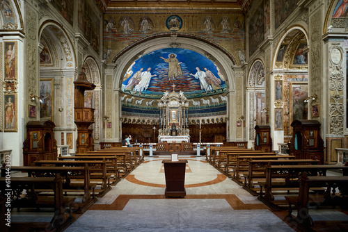 Basilica di S Cosima e Damiano paleochristian church in Rome, Italy 