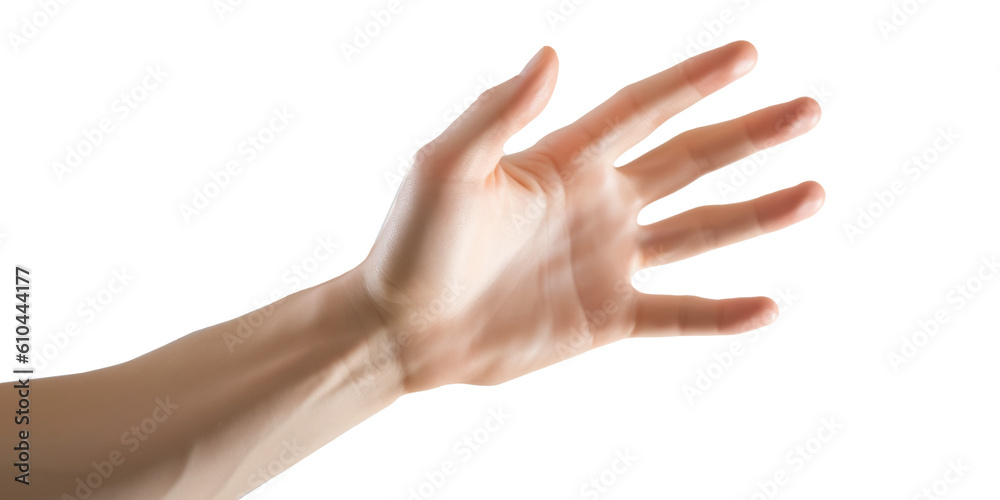 man hand arm isolated on transparent background, open hand, png Stock Photo  | Adobe Stock