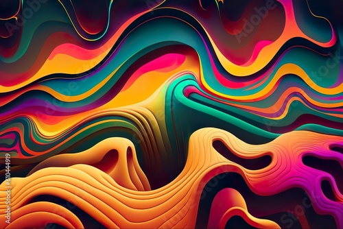Colorful Fractal Art with Abstract Pattern Design.