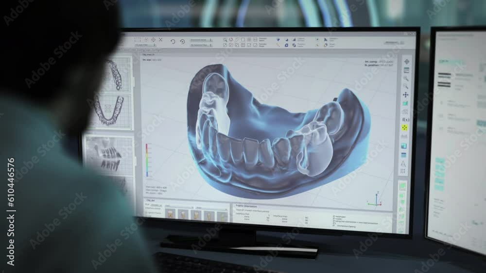 My Virtual Tooth Dentist observing the healthcare software interface producing virtual ...