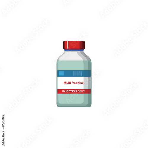 MMR Vaccine Concept Design. Vector Illustration. photo