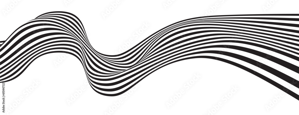 abstract black and white wave background