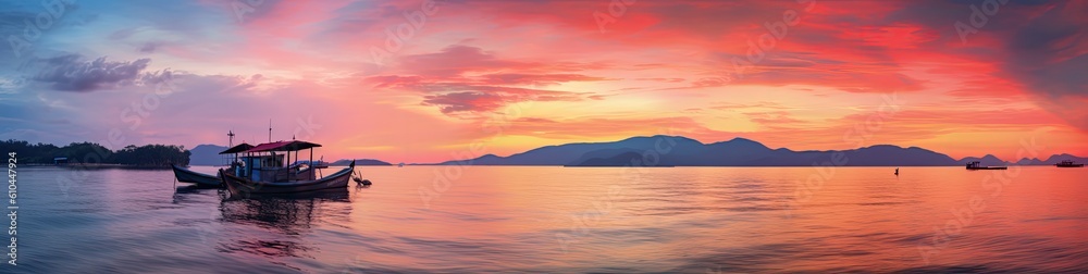 Beautiful sunrise shot with a colorful horizon